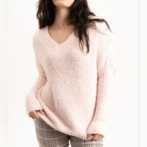 Renuar Dolman Sleeve Pink Fuzzy Sweater - New With Tags